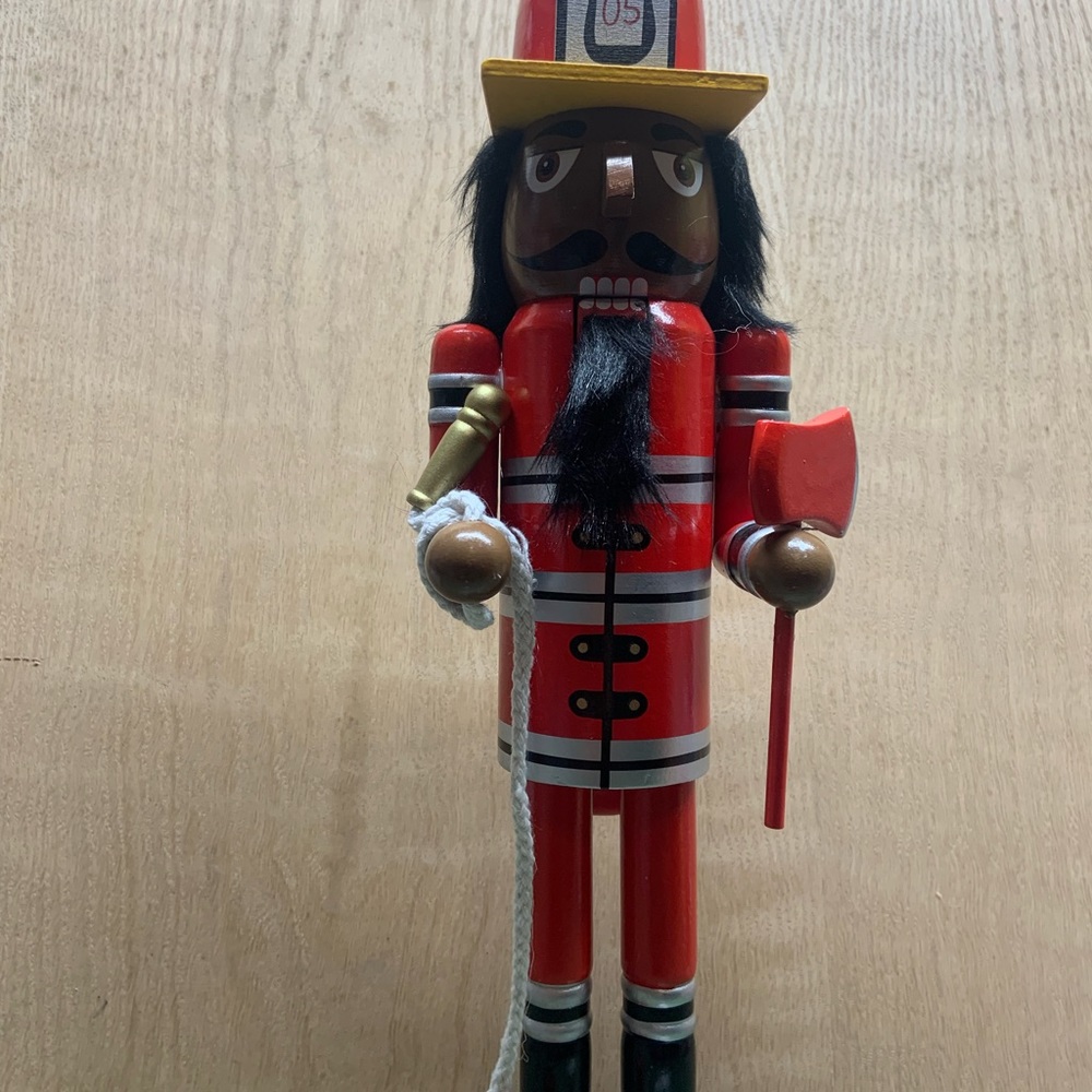 African American fire fighter nutcracker
